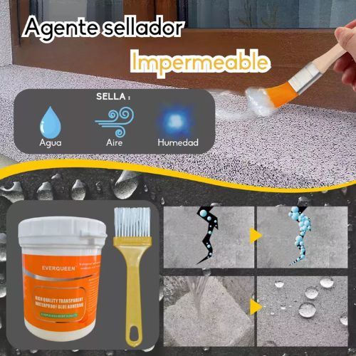 Everqueen Sellador impermeable transparente 1 KG + Brocha