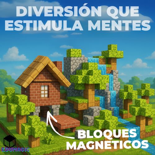 EduMagic Bloques Magnéticos Minecraft (75 piezas)