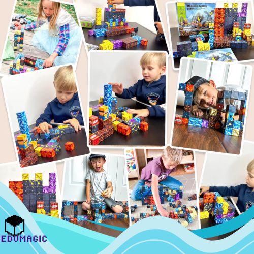 EduMagic Bloques Magnéticos Minecraft (75 piezas)